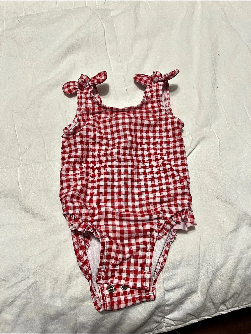 Cat & Jack Gingham One Piece Baby swimsuit 0-3 M